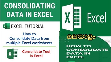 How to Consolidate data in Excel Malayalam....!!!