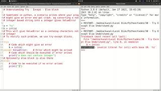 Understanding Error Exception - Try Except Else | Python