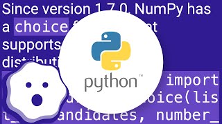 A weighted version of random.choice