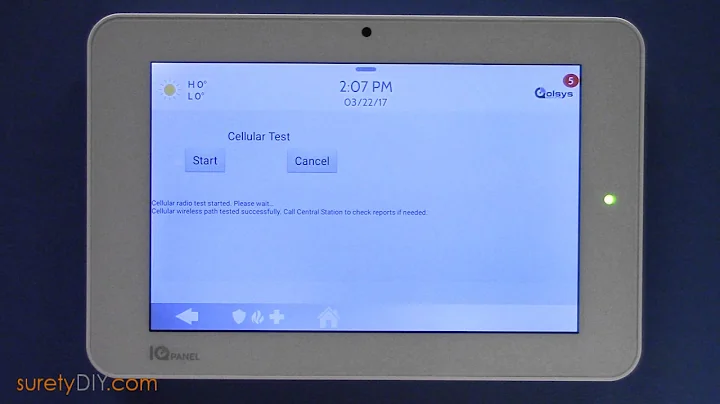 How to Run a Cellular Communication Test on the Qolsys IQ Panel 2