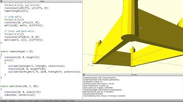 OpenSCAD Tutorial 2:  modules loops and castles