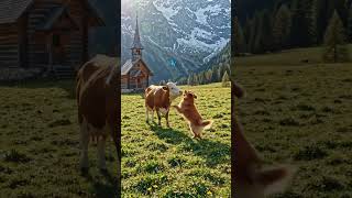 cow and dog friendly #motivation #love #jiskeaanesemukammalhogayithizindagisong #newsong