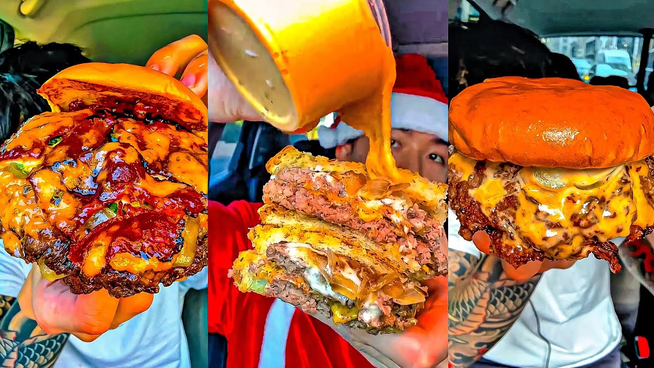 What Makes The PERFECT Burger? A Juicy Mukbang Compilation 🍔