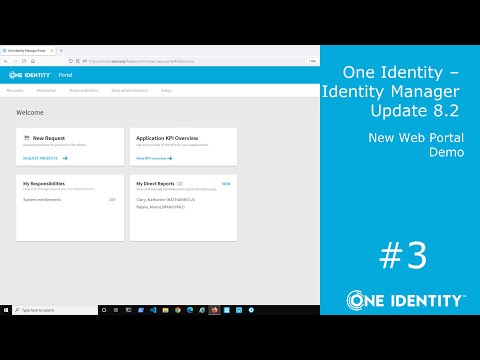 One Identity Identity Manager | Update to version 8.2 #3 | New Web Portal Demo