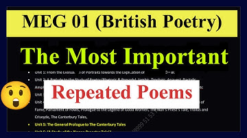 MEG 01 British Poetry/The Most Important Repeated Poems/ Must Watch