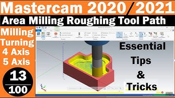 Area Roughing Mastercam 2021 tutorial for beginners | Mastercam hindi
