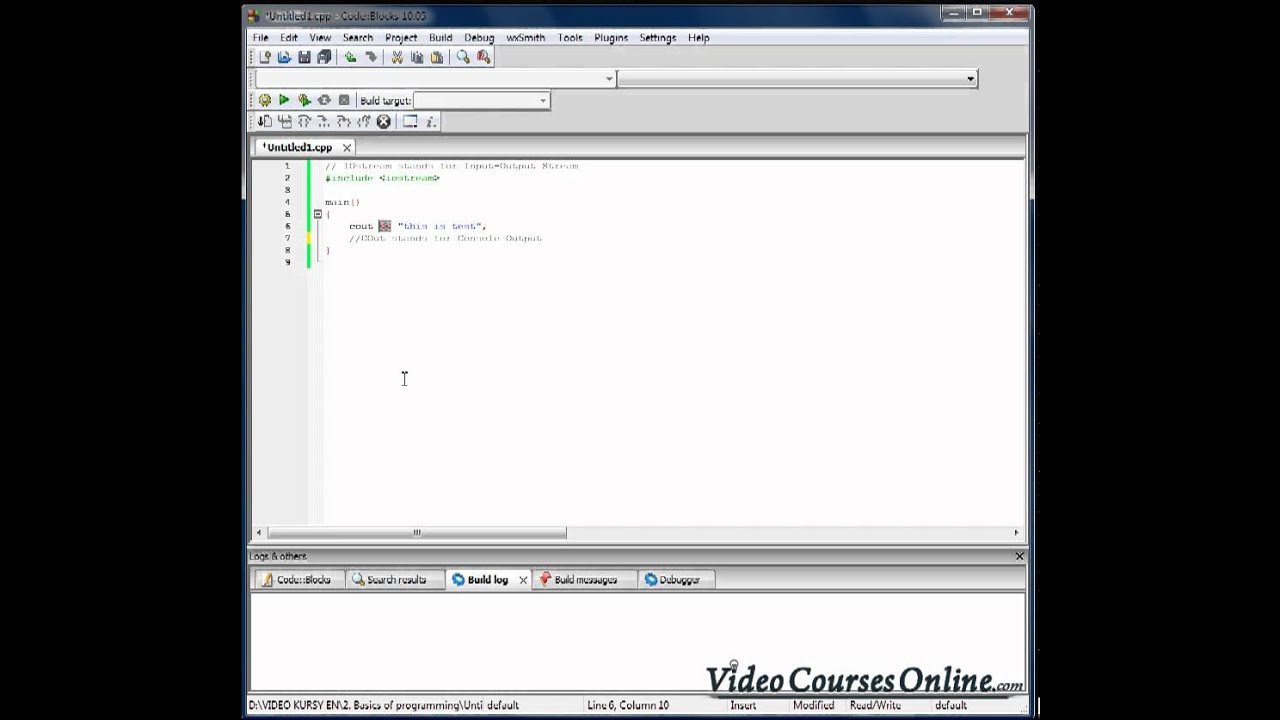 Video Course | Tutorial C++ - Basics of Programming - 2 - part 2 - YouTube