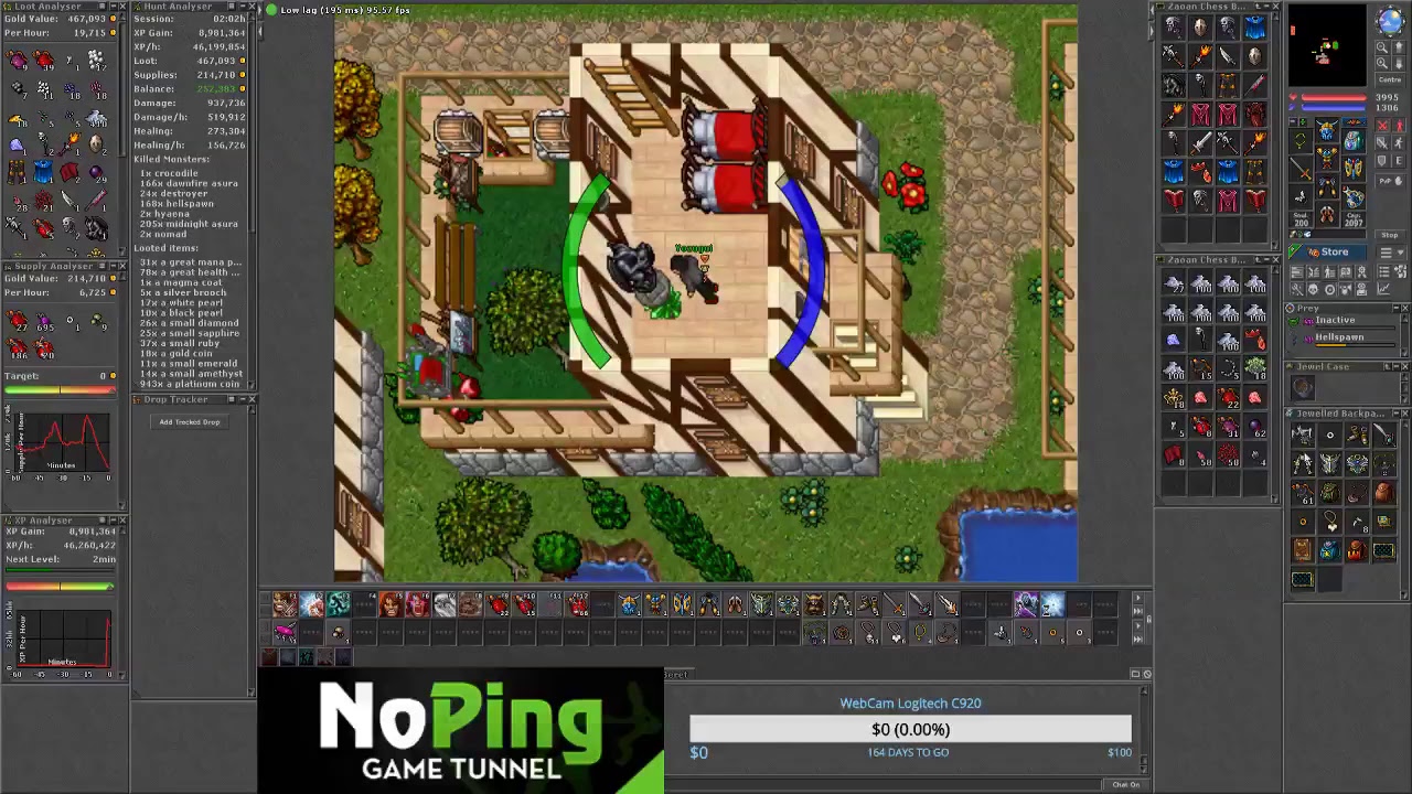 Tibia Magera Asura Palace EK +ED Usar a Stone of