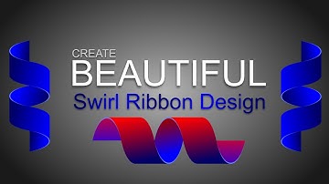 Swirl Ribbon Designing in Coreldraw || 3d Twisted Ribbon Designing  || Fk Online Education