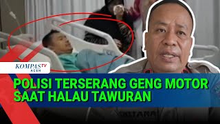 Brutal! Police Officer Hacked by Motorcycle Gang While Breaking Up Brawl in Majalengka