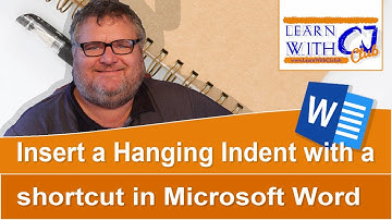 How to do a Hanging Indent in Microsoft Word using a keyboard shortcut?