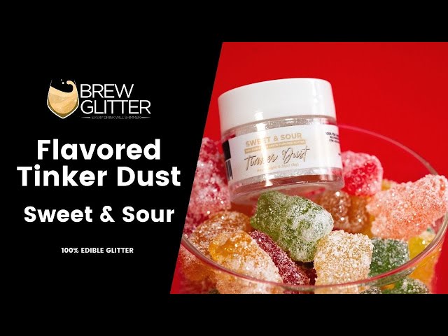 Red Edible Glitter Dust for Drinks, Brew Glitter