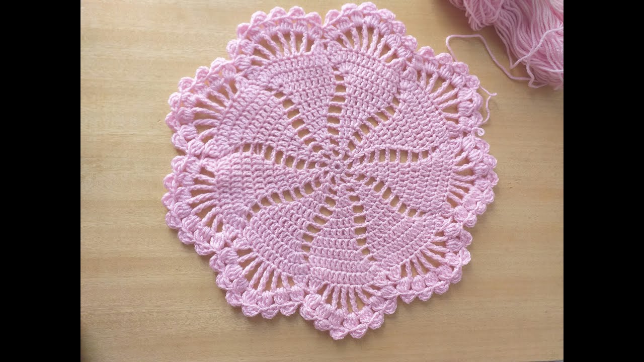 كروشيه / مفرش  دائرى  خطوة بخطوة للمبتدئين crochet doily easy
