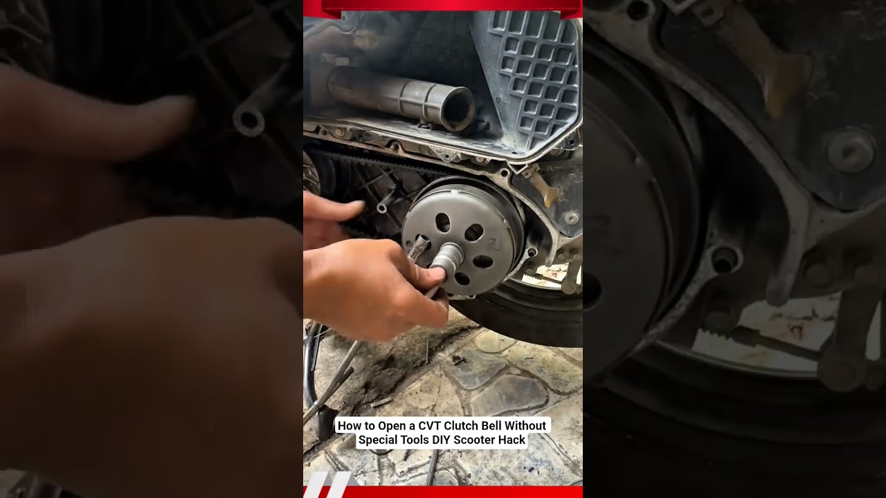 How to Open a CVT Clutch Bell Without Special Tools DIY Scooter Hack #shorts #cvt #mechanic