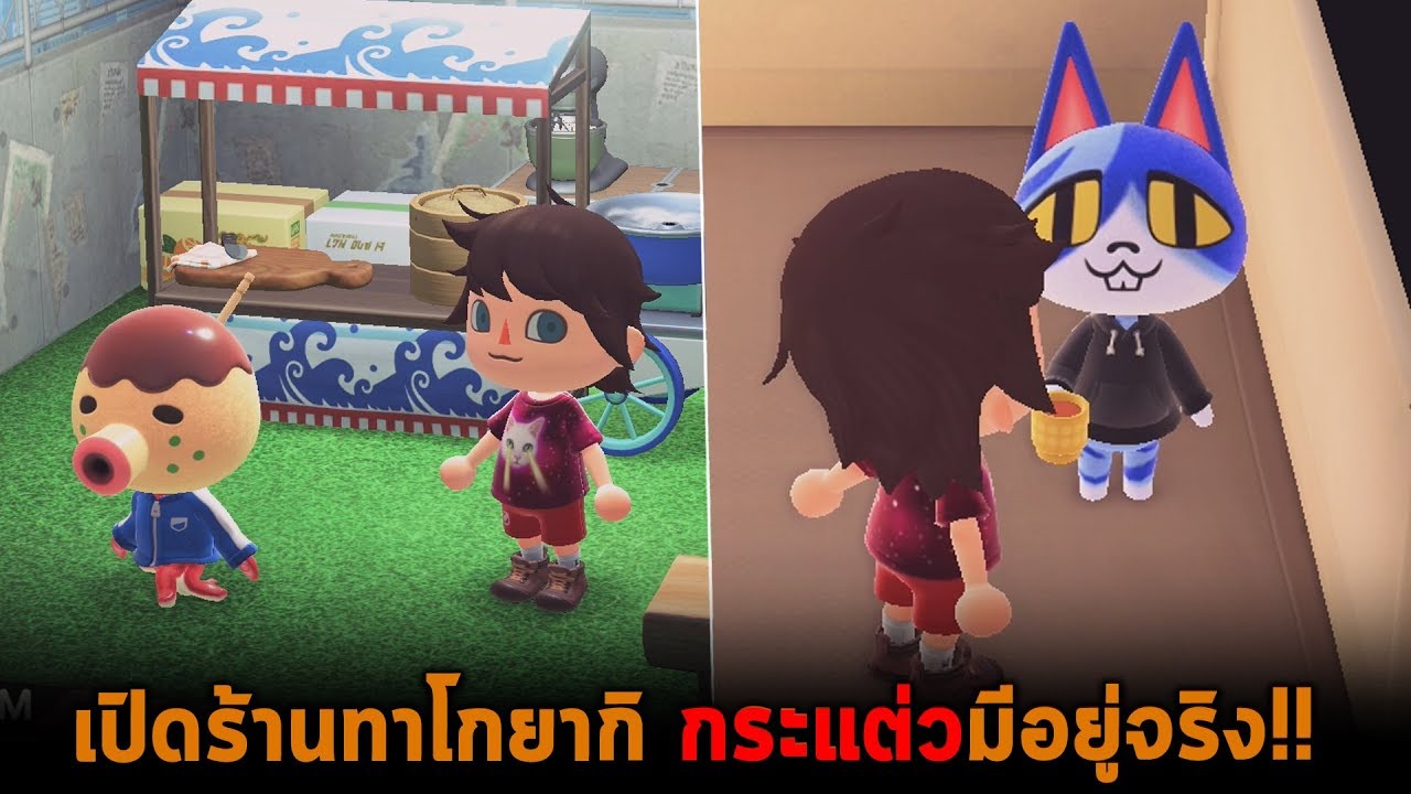 เกมทาโกยากิ  Update  เปิดร้านทาโกยากิ กระแต่วมีอยู่จริง Animal Crossing