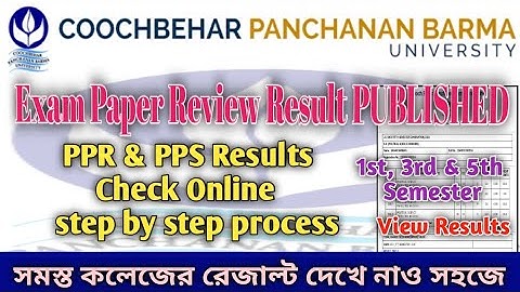 CBPBU PPR PPS Results Published | Theoretical Exam Paper Review Result Check Now 2023