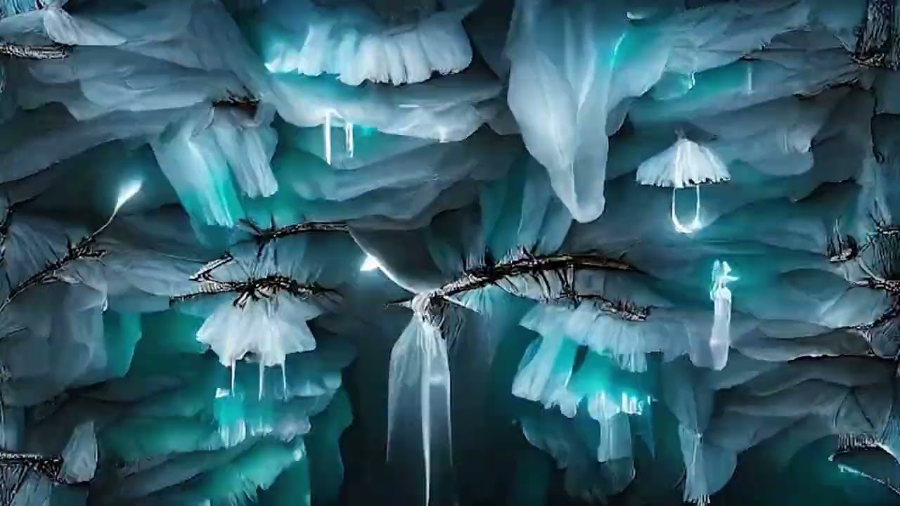 ICY CAVE Background Loop ❄️ No Copyright Background | AI Video Generated Loop (HD)