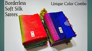 Borderless Soft Silk Sarees With Price | Fancy Model Silk Sarees | Beautiful Collection Online screenshot 5