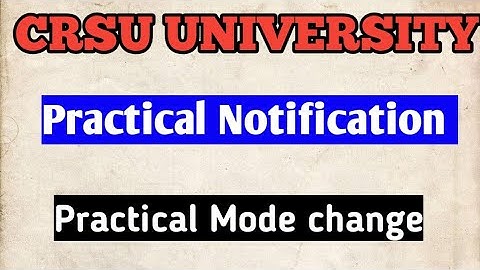 Crsu b.ed practical notification out #crsu #ravigernaltech