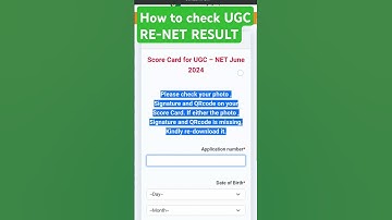How to check ugc re-net 2024 result l Ugc re-net result out #shorts #ytshorts #viral #trending