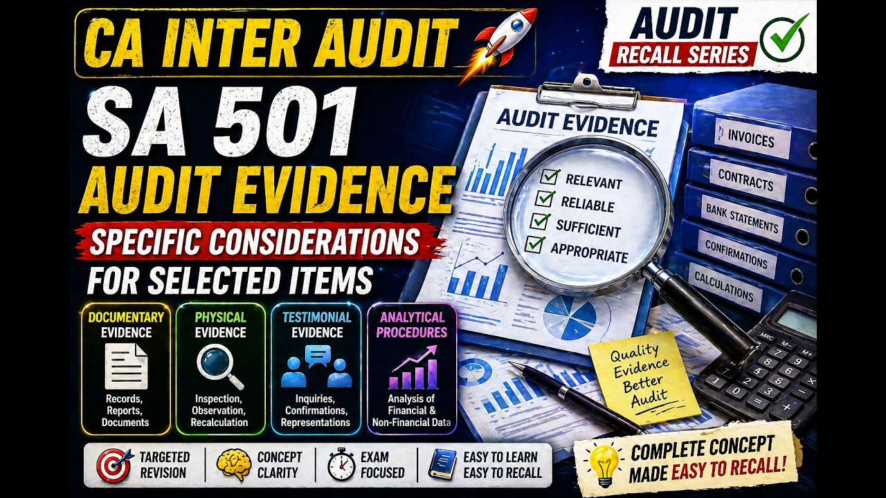 SA 501 Audit Evidence 🚀 | Specific Considerations for Selected Items ...