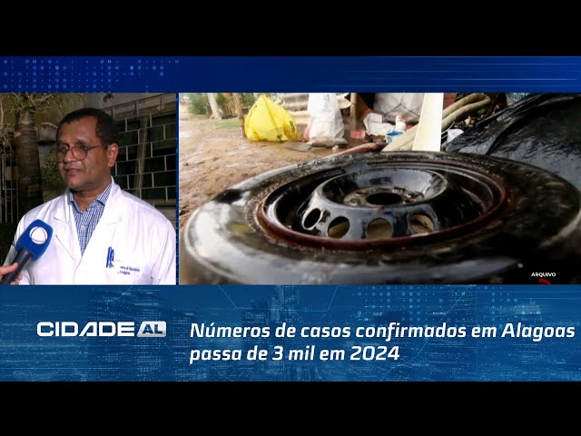 Números de casos confirmados em Alagoas passa de 3 mil em 2024; mais que o dobro de 2023