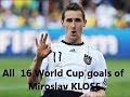 Miroslav KLOSE! All 16 WC goals on video!!! New Re