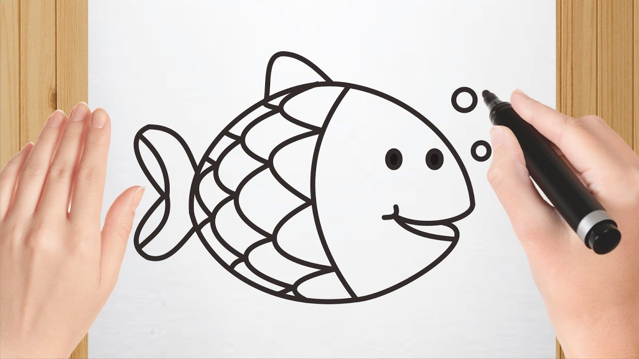 HOW TO DRAW FISH STEP BY STEP - YouTube