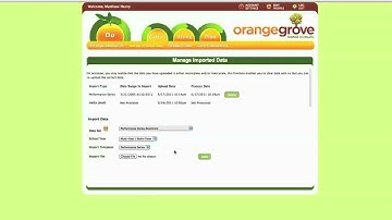 Orange Grove Video Tutorial - Upload Testing Data