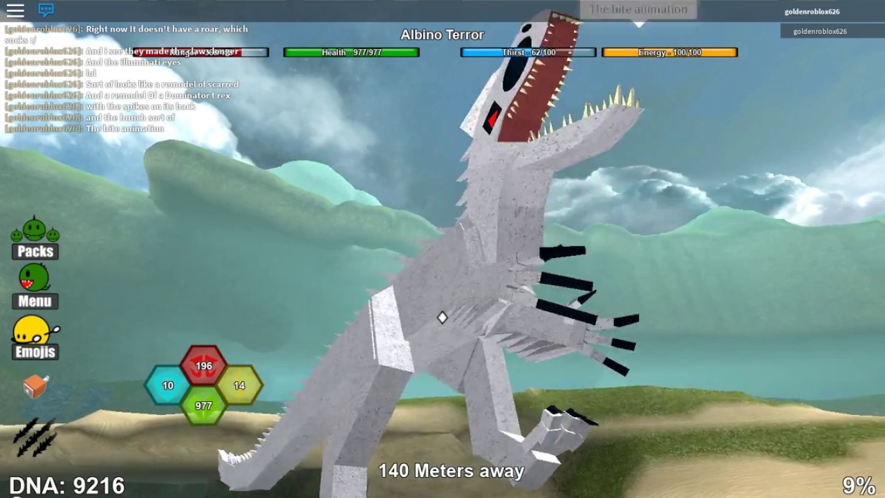 Dinosaur Simulator NEW ALBINO TERROR MODEL YouTube