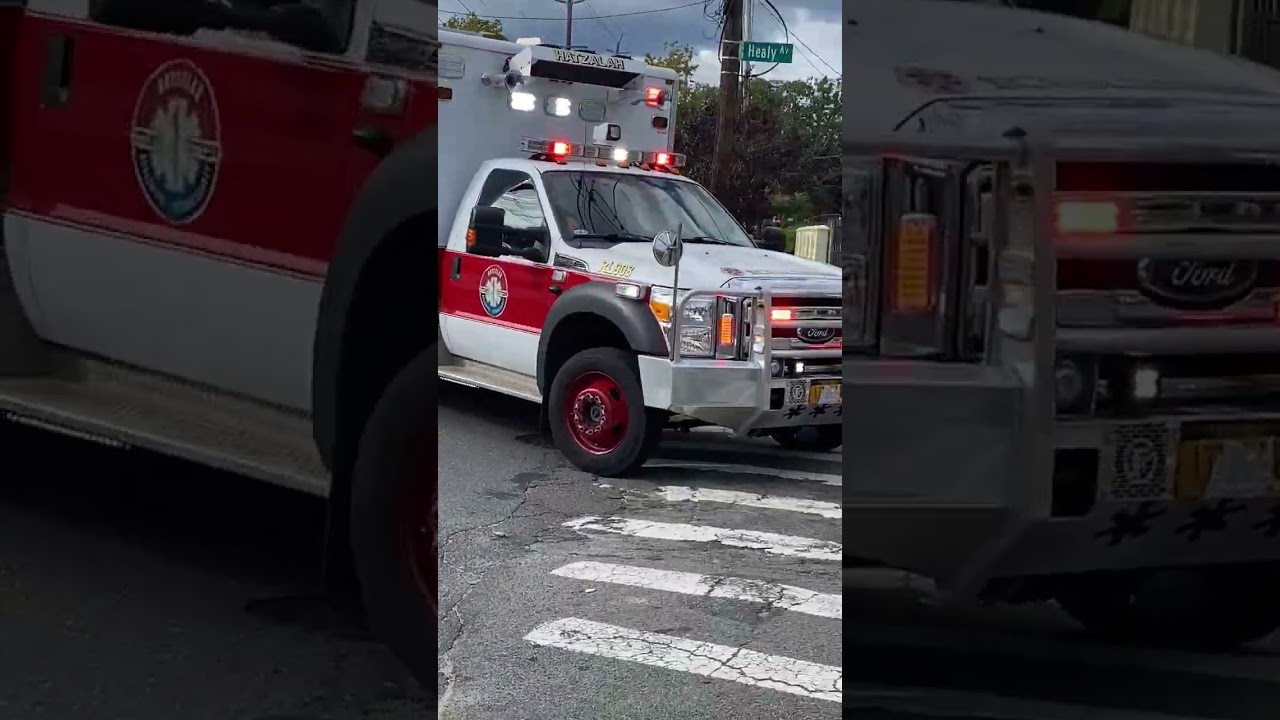 ROCKAWAY-LAWRENCE HATZALAH AMBULANCE RESPONDING IN BAISWATER NY