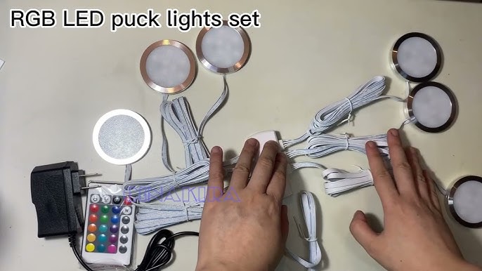 LEASTYLE LED Puck Lights with Remote Control 6 Pack, LED Under Cabinet  Lighting,Puck Lights Battery …See more LEASTYLE LED Puck Lights with Remote