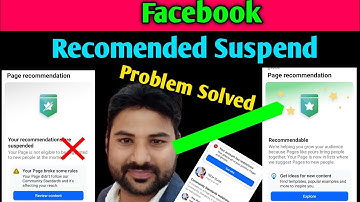 Facebook Recommendation Suspended Problem | Facebook Recommendation Kaise Thik करे 🙄 page recomend। 