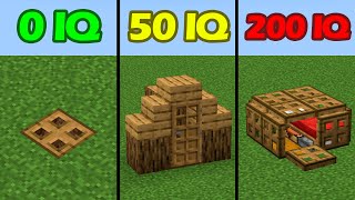 houses with 0 IQ vs 50 IQ vs 100 IQ