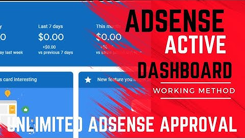 Adsense Active Dashboard Method 2024 - Adsense Approval Method 2024 - English Subtitles