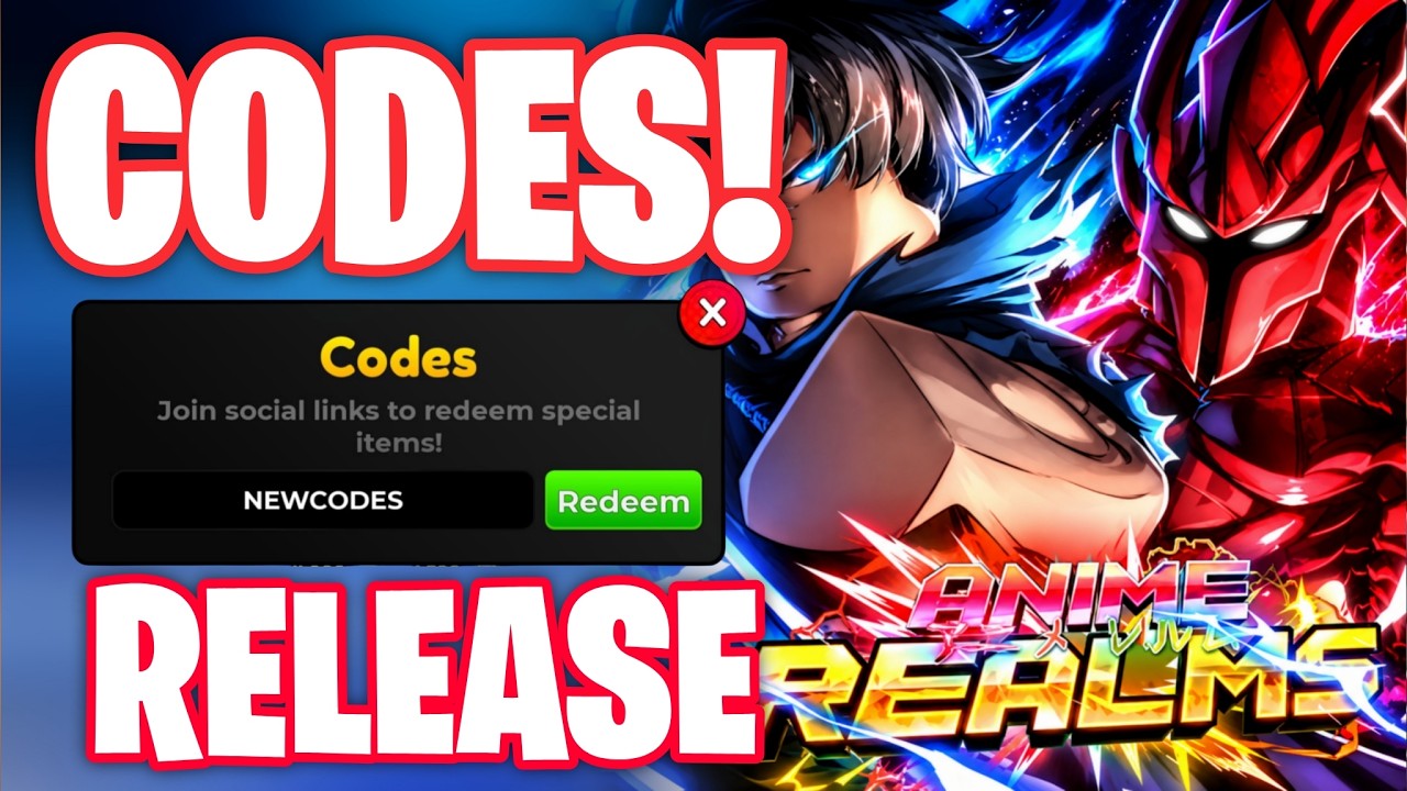 Anime Realms X reward-code video