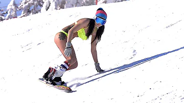 Snowboarding In Bikinis