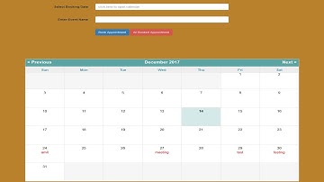 php mysql ajax event calendar