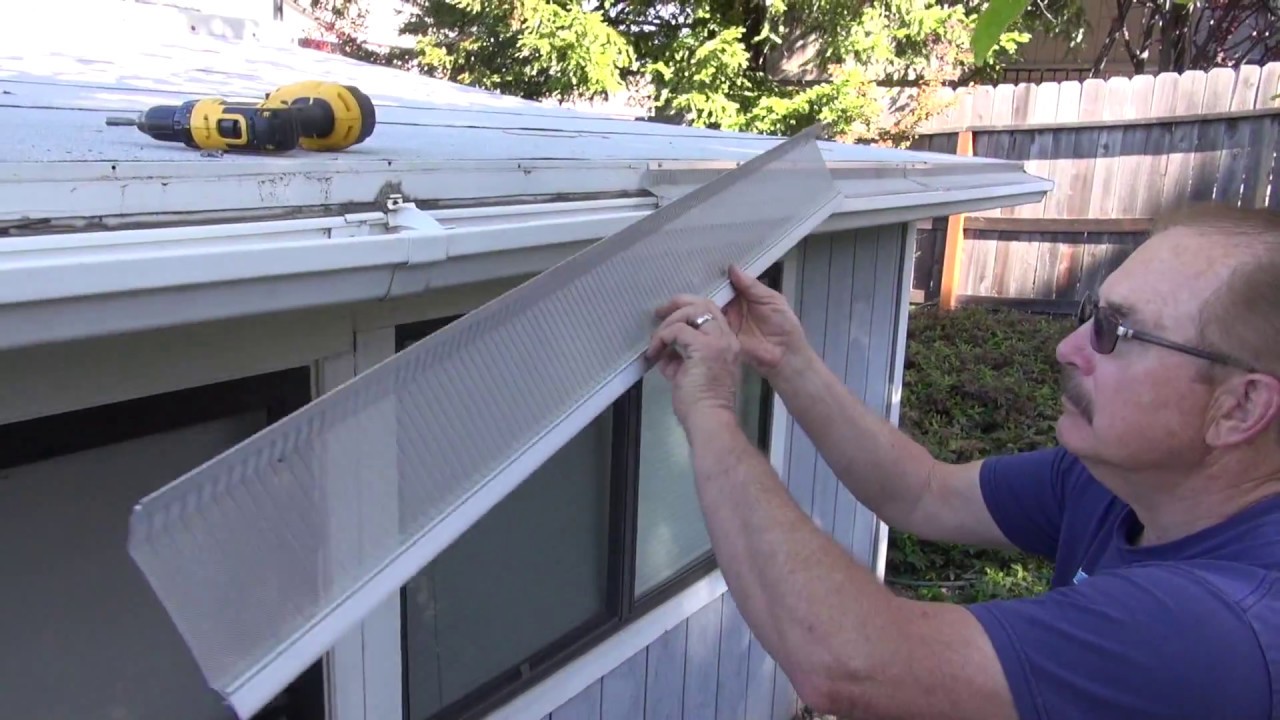 Gutter Guard Install: Flat Roof - YouTube