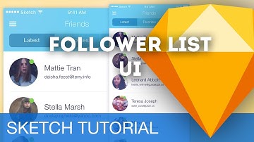 Follower List UI • Sketchapp Tutorial / Sketch 4 Tutorial
