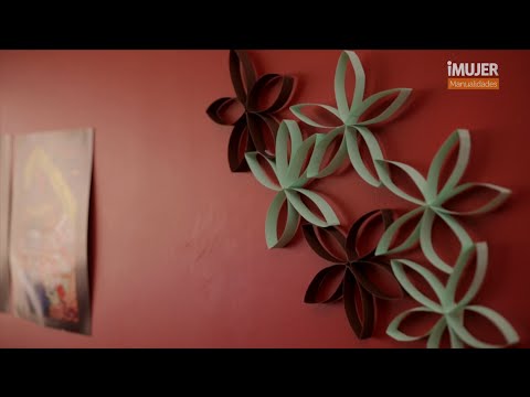 Decora tu pared con flores de cartón | @iMujerHogar manualidades raudales