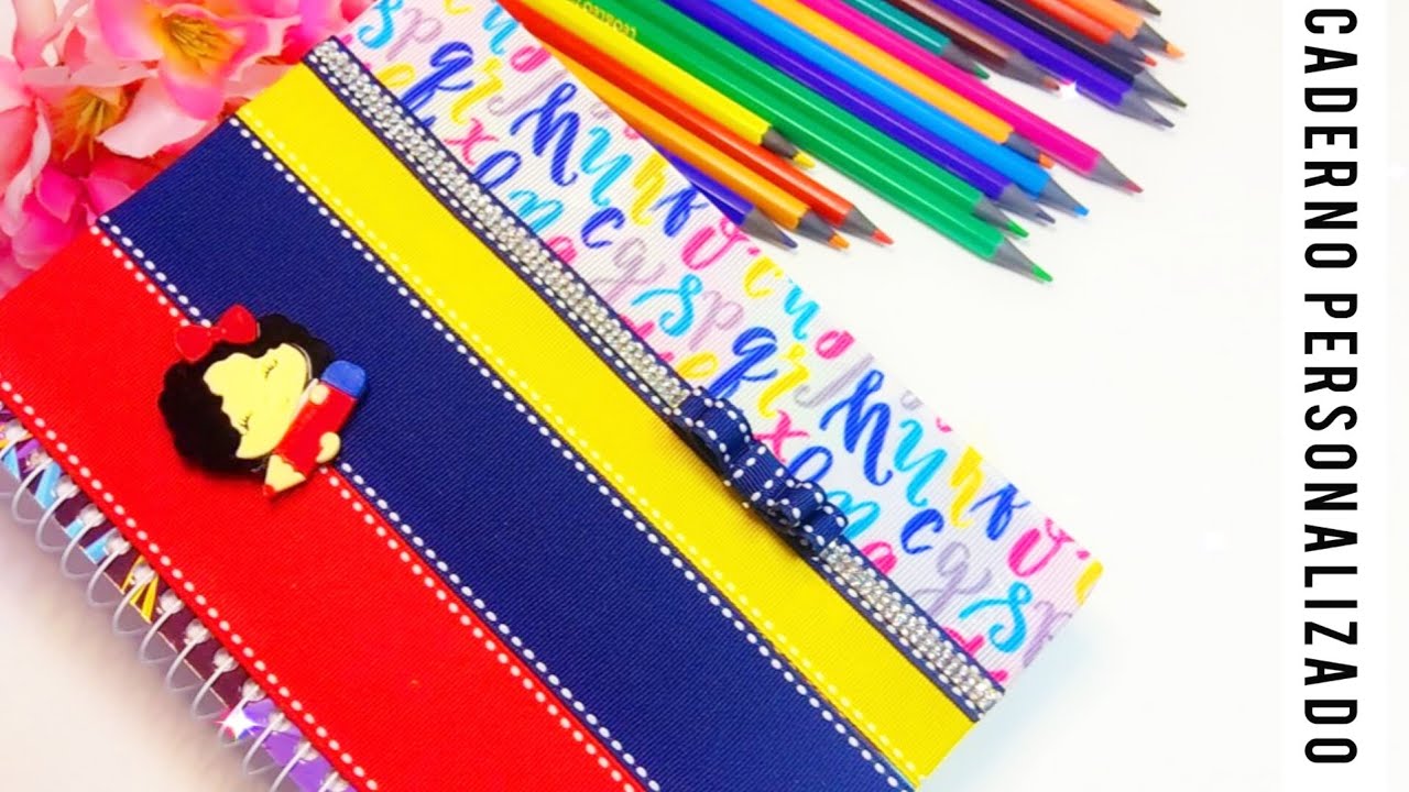 Aprenda a encapar caderno com fitas 🎀de jeito muito fácil