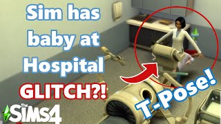 SIMS 4: Having a baby at the Hospital: GLITCH?! 👶🏼🍼 | SimSkeleton
