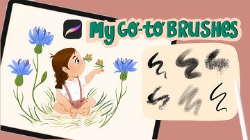 My favourite Procreate brushes & tools for textured digital art