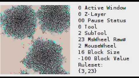 Probabilistic, Rule-Combination Cellular Automaton with diffusion and a threshold for 