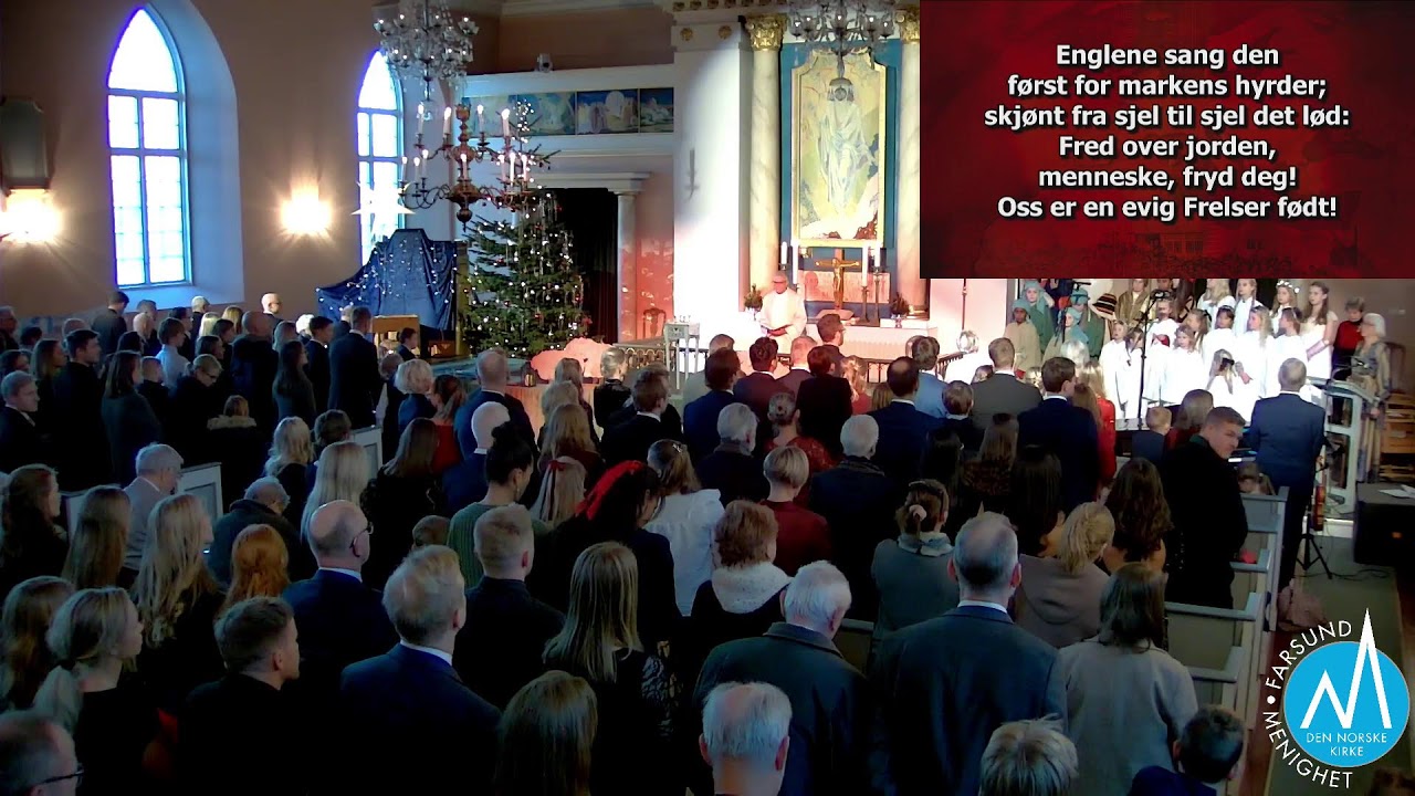 Velkommen til gudstjeneste på julaften, i Frelserens kirke, Farsund, 24.12.25 kl 