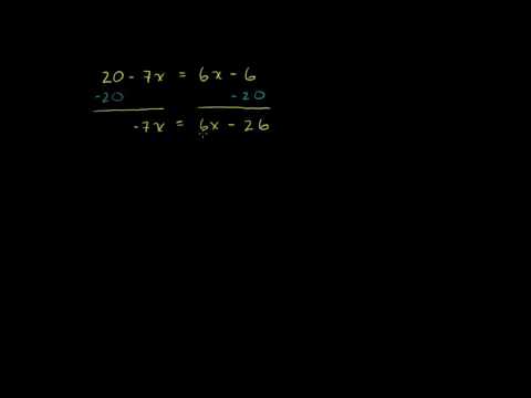 როგორ ამოვხსნათ განტოლება როცა ცვლადები ორივე მხარესაა (მაგალითი)