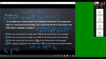 STAT 200 Lesson 5 (Sunday Session): Hypothesis Testing Part 1