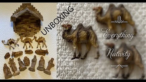 Unboxing a 15 Peice Olive Wood Nativity Set