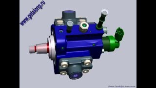 Pump Common Rail BOSCH CP1 animation Pump Common Rail BOSCH CP1 animation